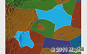 Political Map of Handan, darken
