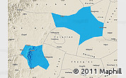 Political Map of Handan, shaded relief outside