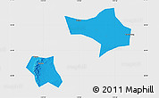 Political Map of Handan, single color outside