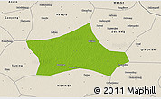 Physical 3D Map of Hejian, shaded relief outside