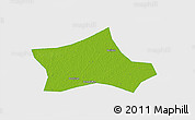 Physical 3D Map of Hejian, single color outside