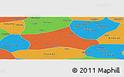 Political Panoramic Map of Hejian