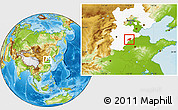 Physical Location Map of Jing Xian, highlighted parent region