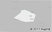 Gray 3D Map of Linzhang, single color outside