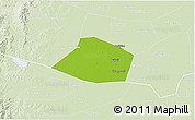 Physical 3D Map of Linzhang, lighten