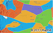 Political 3D Map of Linzhang