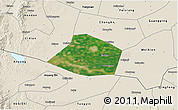 Satellite 3D Map of Linzhang, shaded relief outside