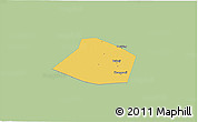 Savanna Style 3D Map of Linzhang, single color outside