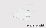 Silver Style 3D Map of Linzhang, single color outside