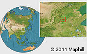Satellite Location Map of Linzhang
