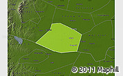 Physical Map of Linzhang, darken