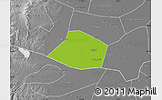Physical Map of Linzhang, desaturated