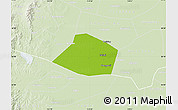 Physical Map of Linzhang, lighten