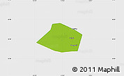 Physical Map of Linzhang, single color outside