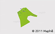 Physical 3D Map of Mancheng, cropped outside