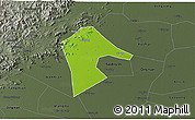 Physical 3D Map of Mancheng, darken, semi-desaturated