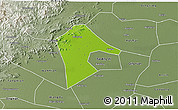 Physical 3D Map of Mancheng, semi-desaturated