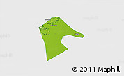 Physical 3D Map of Mancheng, single color outside