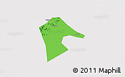Political 3D Map of Mancheng, cropped outside