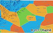 Political 3D Map of Mancheng