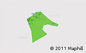 Political 3D Map of Mancheng, single color outside