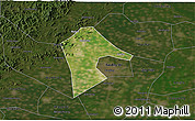 Satellite 3D Map of Mancheng, darken