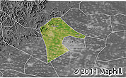Satellite 3D Map of Mancheng, desaturated