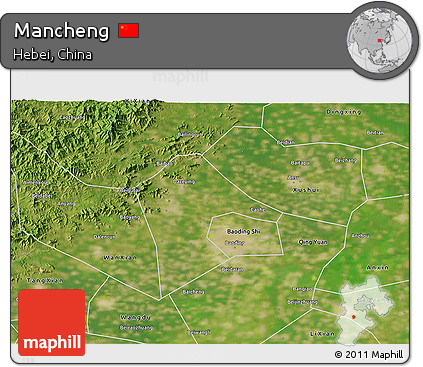 Satellite 3D Map of Mancheng