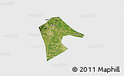 Satellite 3D Map of Mancheng, single color outside