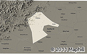 Shaded Relief 3D Map of Mancheng, darken