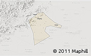 Shaded Relief 3D Map of Mancheng, lighten, semi-desaturated