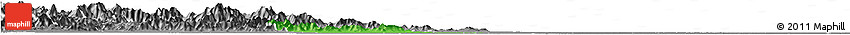 Political Horizon Map of Mancheng, desaturated