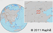 Gray Location Map of Mancheng
