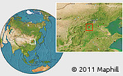 Satellite Location Map of Mancheng