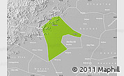 Physical Map of Mancheng, lighten, desaturated