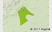 Physical Map of Mancheng, lighten