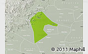 Physical Map of Mancheng, lighten, semi-desaturated