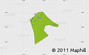 Physical Map of Mancheng, single color outside