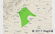 Political Map of Mancheng, shaded relief outside