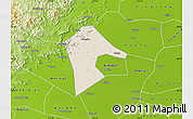 Shaded Relief Map of Mancheng, physical outside