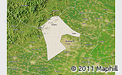 Shaded Relief Map of Mancheng, satellite outside