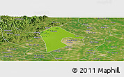 Physical Panoramic Map of Mancheng, satellite outside
