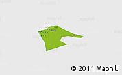 Physical Panoramic Map of Mancheng, single color outside