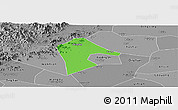 Political Panoramic Map of Mancheng, desaturated