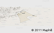 Shaded Relief Panoramic Map of Mancheng, lighten