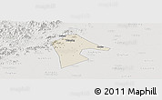 Shaded Relief Panoramic Map of Mancheng, lighten, semi-desaturated