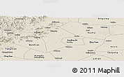 Shaded Relief Panoramic Map of Mancheng