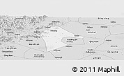 Silver Style Panoramic Map of Mancheng