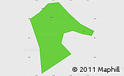 Political Simple Map of Mancheng, single color outside