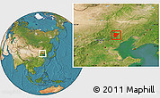 Satellite Location Map of Pingquan